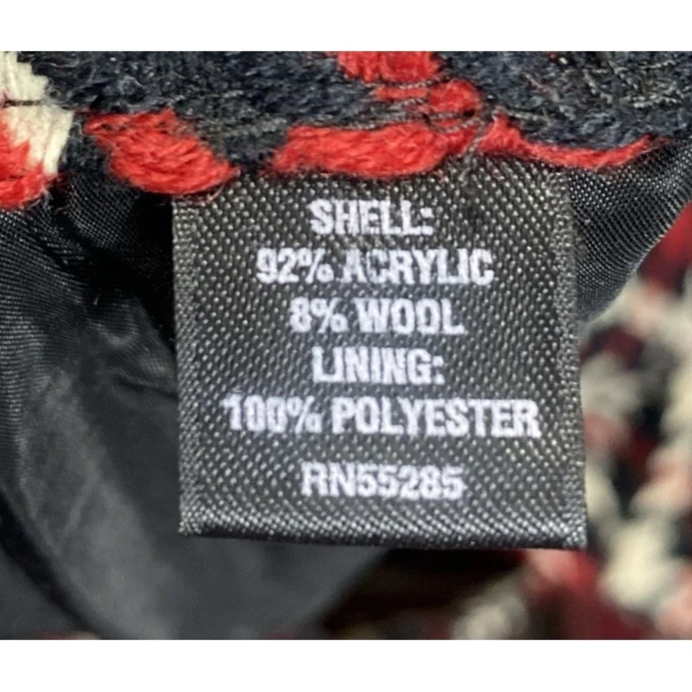 Lined‎ Plaid Mini Express Womens Skirt Wool Blend 8 Red Black